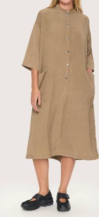 Bitte Kai Rand Lazy Fun Relaxed Silky Crepe Dress In Beige