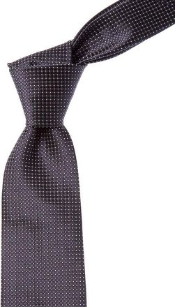 Canali Navy Dots Silk Tie