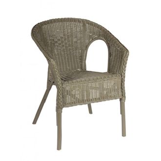 Konte Design Lote de 4 sillones de rat&aacute;n verde, apilables