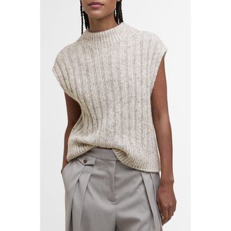 Barbour Anastasia Wool Blend Sweater Vest in Oat at Nordstrom Rack, Size 6 Us / 10 Uk