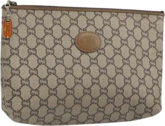 Gucci Pre-owned Clutches, female, Beige, Size: ONE SIZE Pre-owned Plastic Clutch