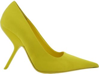 Ferragamo Eva X5 Pointed-Toe Satin Pumps, Size 11 B