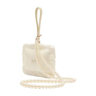 Simone Rocha Pearl-Chain Crossbody Bag - Ivory