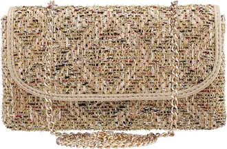 Nina Cerise Textured Clutch in Gold Multi at Nordstrom