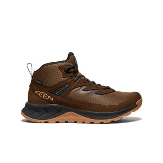 Keen Mens Hightrail Waterproof Hiking Boots In Dark Earth/oak Buff
