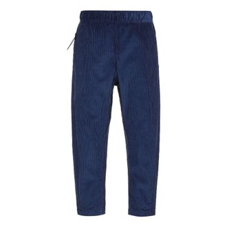 Nike Mens Nike Solid Color Corduroy Cone Cropped Casual Pants/Trousers Navy Blue DO2324-410
