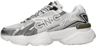 Costume National Sneakers van textiel - Dames - Sneakers - Grijs - 41 EU - Leer - Schoenen