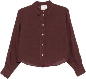 Forte_Forte Camicia Garza Lino Ricamo Cappa