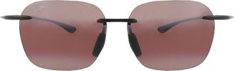 Maui Jim 50mm Polarized Gradient Square Sunglasses in Black Black Rose at Nordstrom Rack