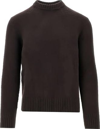 PIACENZA 1733 mock-neck wool sweater - Brown