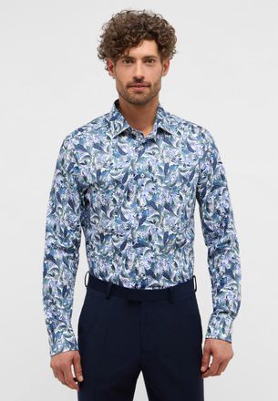 Eterna Langarmhemd ETERNA SLIM FIT, Herren, Gr. 40, Normalgr&ouml;ssen, gr&uuml;n, Twill, 100% Baumwolle, schmal, Manschette, Hemden Langarmhemd, NON IRON (b&uuml;gelfrei)