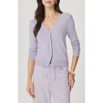 Splendid Christa Cropped Cardigan in Lavender Purple at Nordstrom, Size X-Small