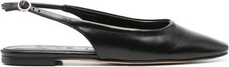 Aeyde slingback leather ballerina shoes - women - Calf Leather/Calf Leather/Calf Leather - 40 - Black