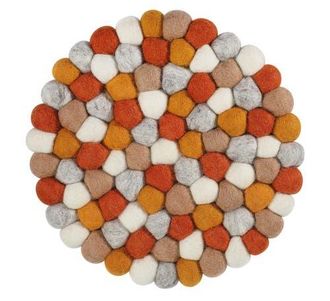 cilio Fair Trade Virgin Sheep Wool Trivet, Handcrafted in Nepal, 8.5-Inch Round in Pink at Nordstrom