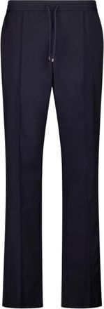 Valentino Garavani Donkerblauwe Wol Mohair Broek - Heren - Wijde Broeken - Blauw - XL - Wol - Broeken