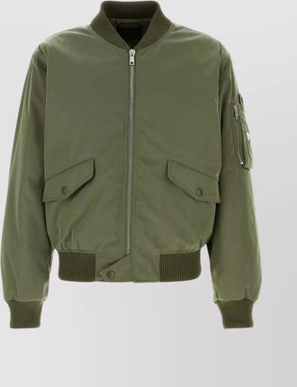 Prada bomber jacket with flap pockets and sleeve pocket