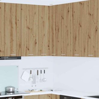 vidaXL vidaXL Armadio pensile Rovere Artigiano e Bianco 57 x 57 x 100 cm