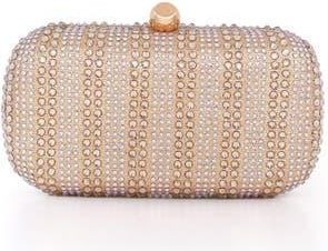 Badgley Mischka Harlow Crystal Minaudi&egrave;re in Gold at Nordstrom, Size Small