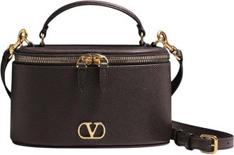 Valentino Garavani Dark Brown VLogo Mini Crossbody Bag