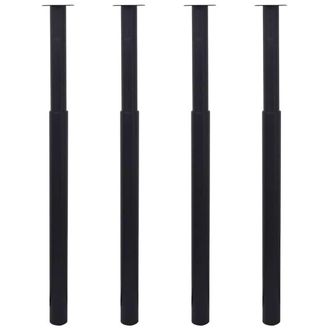 vidaXL Patas De Mesa Telesc&oacute;picas 4 Unidades Negro 710 Mm-1100 Mm Vidaxl