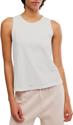 Free People FP Movement Hot Shot Twist Back Tank in White at Nordstrom, Size X-Large