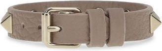 Valentino Garavani Womens Gray Calf Leather Bos Taurus Bracelet