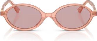 Miu Miu 20I60V Zonnebrillen - Dames - Zonnebrillen - Roze - 50 MM - Accessoires