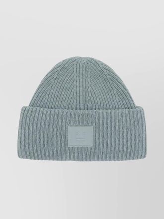 Acne Studios large logo beanie folded cuff