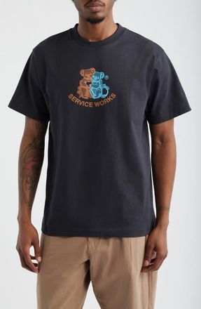 Service Works Family Fruit Organic Cotton Graphic T-Shirt in Black at Nordstrom, Size Xx-Large