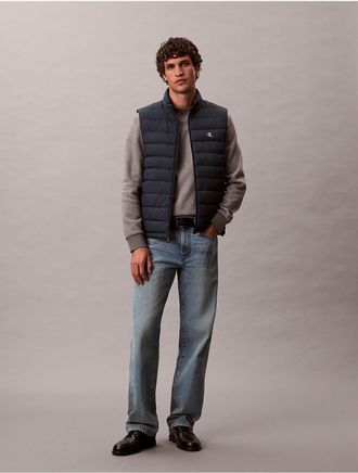 Calvin Klein Jeans Calvin Klein Mens Ripstop Packable Puffer Vest - Blue - XS