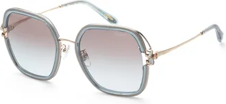 Chopard Womens 57 mm Blue Sunglasses