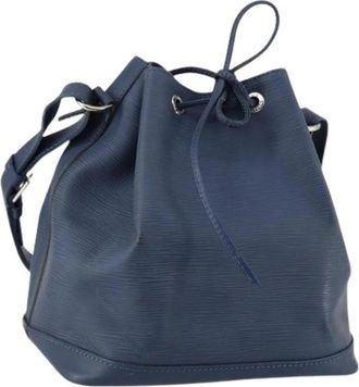 Louis Vuitton Pre-owned Bucket Bag - Dames - Vintage Tas - Blauw - ONE Size - Leer - Vintage