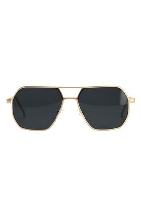Fifth and Ninth Nola 58mm Polarized Aviator Sunglasses in Black/Gold at Nordstrom