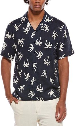 Onia Air Linen-Blend Convertible Vacation Shirt