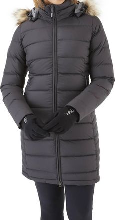 RAB Deep Cover Parka Coat In Black