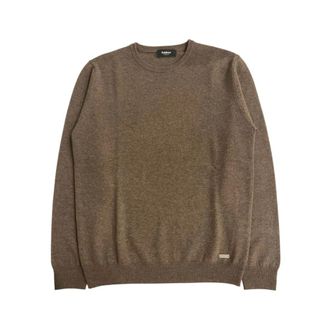 Baldinini Cashmere Knitwear, male, Brown, 2XL, Crew Neck Jumper