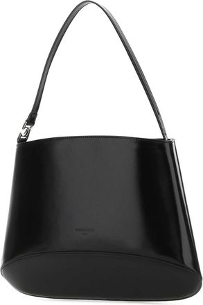 Low Classic Womens Leather Shoulder Bag Black