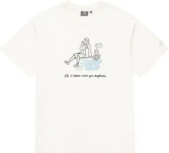 New Balance x PK Graphic Tee Asia Sizing White Blue 5ED26011-IV