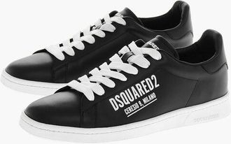Dsquared2 Leather CERESIO 9 Sneakers with Printed Logo size 46