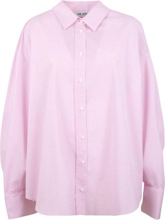 The Attico Diana Poplin Shirt - Dames - Overhemden - Roze - S - Katoen - Overhemden
