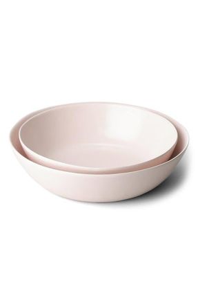 Fable Interiors The Low Set of 2 Serving Bowls in Blush Pink at Nordstrom