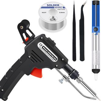 OEM Kit De Soldador Electr&oacute;nico De 60 W, Bomba Desoldadora, Cables De Soldadura, Soporte Y Destornillador Phillips Para Reparaci&oacute;n De Autom&oacute;viles (negro)