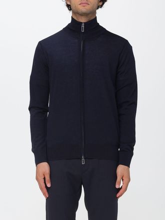 Paolo Pecora Cardigan in lana con chiusura a zip e collo alto