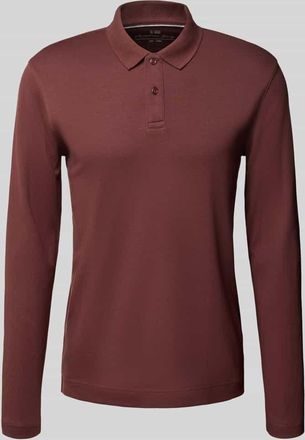 Christian Berg Regular Fit Poloshirt mit Knopfleiste in Metallic Rot, Größe 3XL