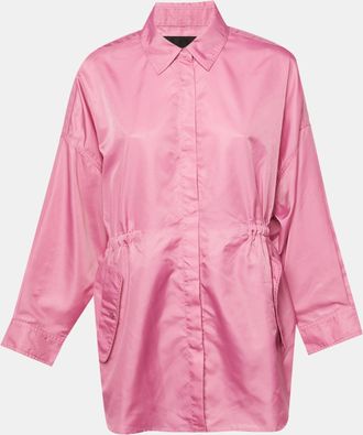 Maje Pink Nylon Oversized Windbreaker Shirt