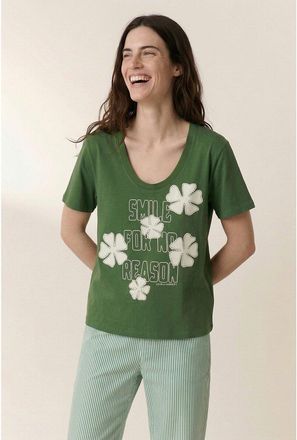 Leon & Harper T-shirt met korte mouwen en geappliqueerde bloemen, TIZIA