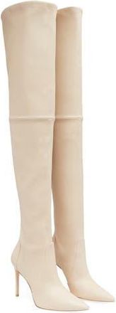Stuart Weitzman Ultrastuart 100 Stretch Pointed Toe Over the Knee Boot in Dune at Nordstrom Rack, Size 6.5