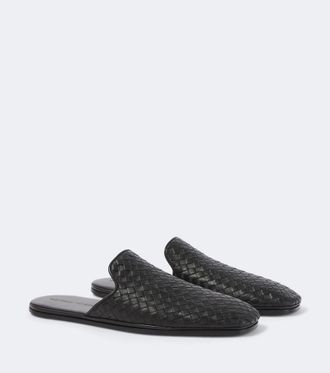 Bottega Veneta Palazzo Intrecciato leather mules