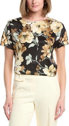 Anne Klein Bateau Neck Satin Top