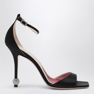 Roger Vivier Black Sandal With Jewelled Heel